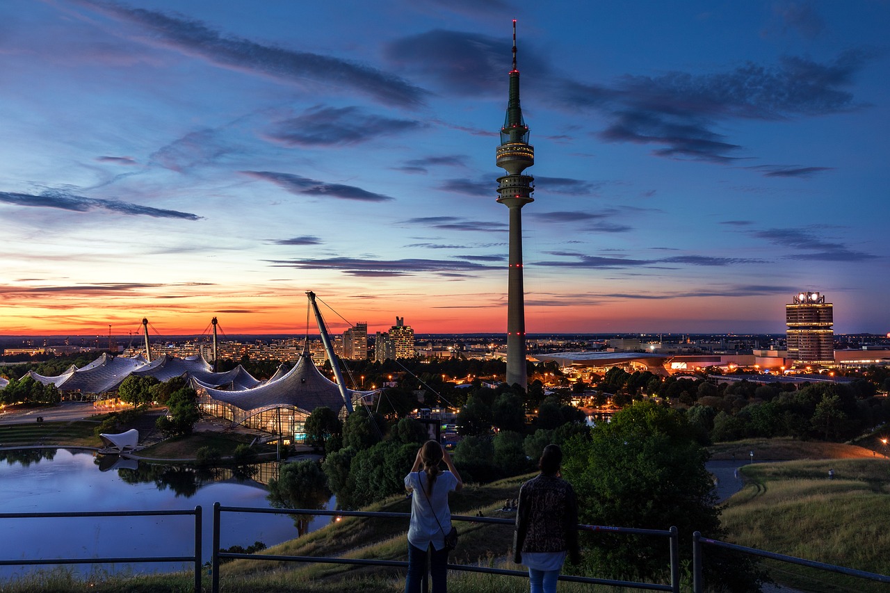 Blick auf den Münchner Olympiapark