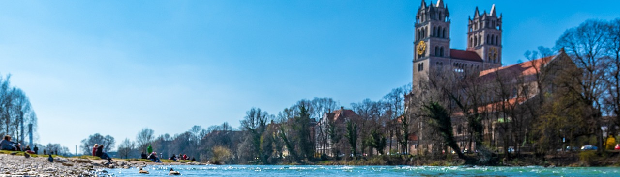 Die Isar an der Reichenbachbrücke